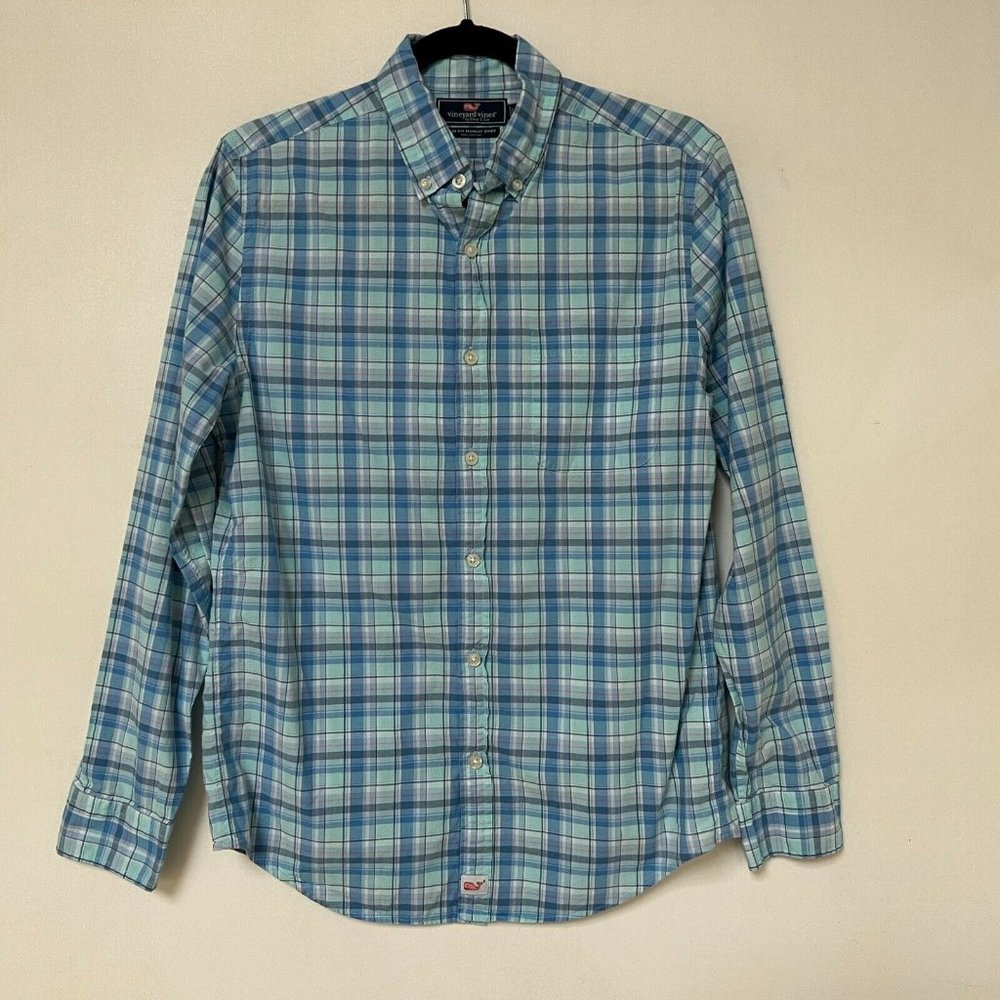 Vineyard Vines Pine Island Plaid Slim Murray Shirt Long Sleeve Mens Size Small - Picture 2 of 11